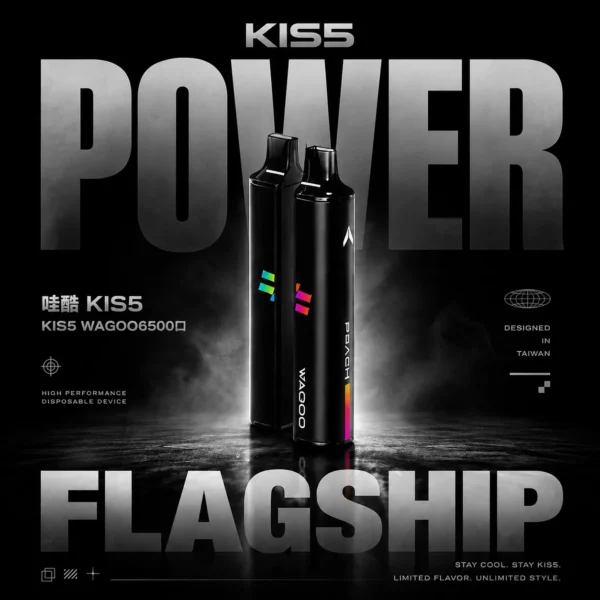哇酷 WAGOO KIS5 6500口拋棄式電子煙 長效容量設計 一次性電子煙方便使用 日常攜帶推薦 台灣現貨