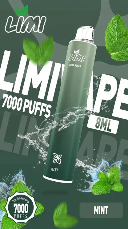LIMI 7000口拋棄式電子煙 長效容量設計 一次性電子煙方便使用 日常攜帶體驗推薦 台灣現貨