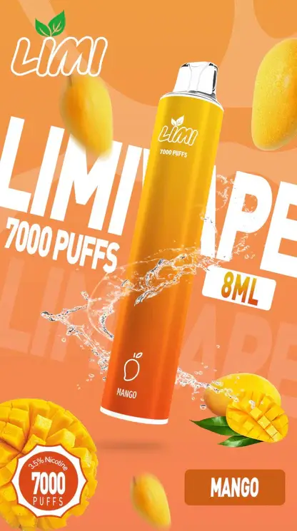 LIMI 7000口拋棄式電子煙 長效容量設計 一次性電子煙方便使用 日常攜帶體驗推薦 台灣現貨