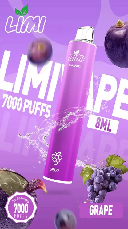 LIMI 7000口拋棄式電子煙 長效容量設計 一次性電子煙方便使用 日常攜帶體驗推薦 台灣現貨