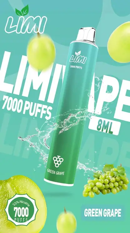 LIMI 7000口拋棄式電子煙 長效容量設計 一次性電子煙方便使用 日常攜帶體驗推薦 台灣現貨