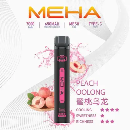 MEHA XBAR 魅嗨小黑條7000口拋棄式電子煙 長效容量設計 個性條形外觀 日常攜帶使用推薦 台灣現貨