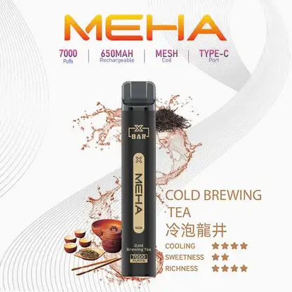 MEHA XBAR 魅嗨小黑條7000口拋棄式電子煙 長效容量設計 個性條形外觀 日常攜帶使用推薦 台灣現貨