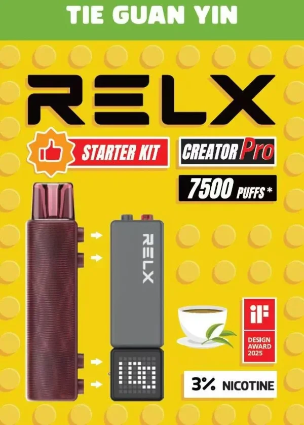 RELX 悅刻 Creator積木 7000口拋棄式電子煙套裝 便攜輕巧機身 外出使用推薦 台灣現貨